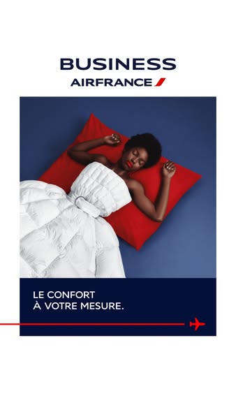 Air France Meta ad example started 2026-04-14: Maximum de confort., Maximum de confort.