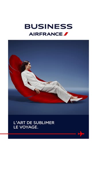 Air France Meta ad example started 2026-04-09: L'expérience Business, Voyagez dans un cocon, Un repos absolu, Découvrez Saint Martin, L'expérience Business, Voyagez dans un cocon, Un repos absolu, Découvrez Saint Martin