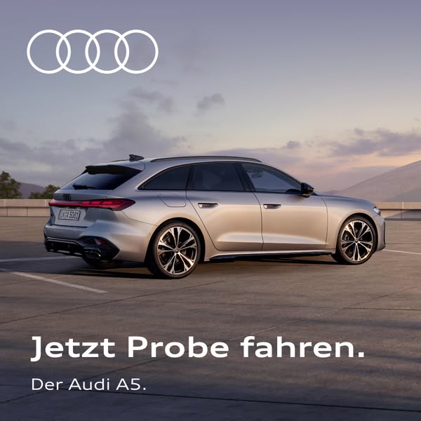 Audi Deutschland Meta ad example started 2026-04-02: Jetzt Probe fahren.