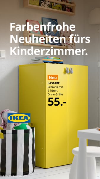 IKEA Meta ad example started 2026-04-01: KURA Bettzubehör, LASTARE Schrank, BARNDRÖM Kissen, KURA Bettzubehör, LASTARE Schrank, BARNDRÖM Kissen, LASTARE Schrank, NICKY Beutel