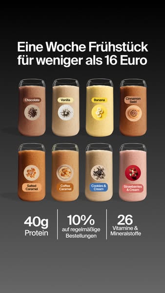 Huel Meta ad example started 2026-03-17: 💪 Protein ohne Aufwand, 💪 Protein ohne Aufwand