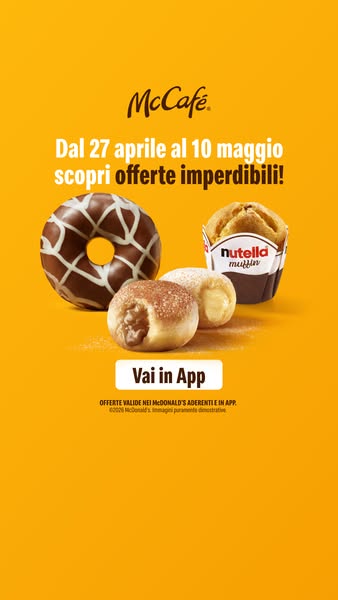McDonald's Meta ad example started 2026-04-27: Offerte McCafé®, Offerte McCafé®, Offerte McCafé®