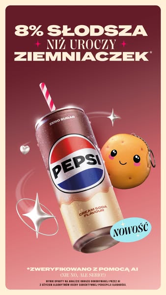 Pepsi Meta ad example started 2026-04-23: The sweetest, The sweetest