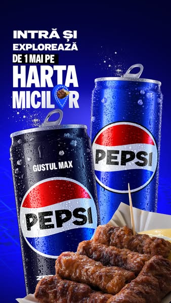 Pepsi Meta ad example started 2026-04-27: Descoperă cei mai buni mici!, Descoperă cei mai buni mici!, Descoperă cei mai buni mici!