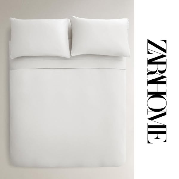 Zara Home Meta ad example started 2026-04-02: Satynowa poszwa na kołdrę (500 nitek), Prześcieradło z gumką z perkalu | wysokość 30 cm (gramatura 300 nitek), Prześcieradło wierzchnie z bawełnianego perkalu (gramatura 300 nitek), Prześcieradło wierzchnie z bawełnianego perkalu (gramatura 300 nitek), Prześcieradło wierzchnie z bawełnianego perkalu (gramatura 300 nitek), Satynowa poszwa na kołdrę (500 nitek)