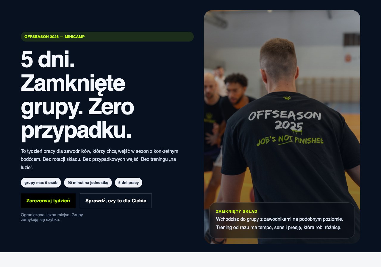 The real GRINDHOUSE landing page created with Leado Marketing